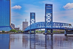 Main Street Bridge and Wells Fargo Building from Frienship Park, Jacksonville, Florida