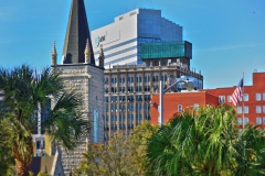 Layered skyline of Downtown Jacksonville