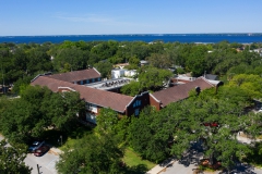 Aerial view of The Lofts San Marco looking towards the St. Johns River.