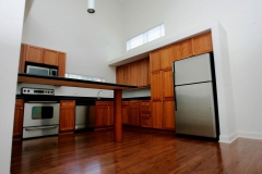 Kitchen set-up at condo at The Lofts San Marco