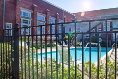 Gated pool area at The Lofts San Marco