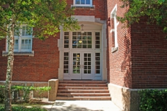 Secure private side entrance leading into The Lofts San Marco